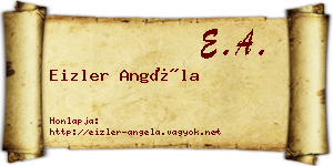 Eizler Angéla névjegykártya